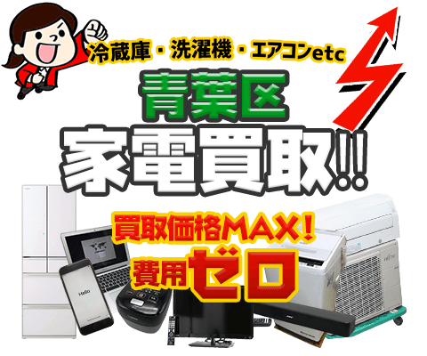 横浜市青葉区にてリサイクルショップ「出張買取MAX」。冷蔵庫・洗濯機・エアコン・テレビなど不要になった家電・家具を無料査定。
