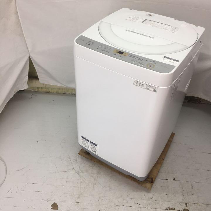 SHARP 全自動電気洗濯機6kg  ES-GE6C  2019年製 取付込