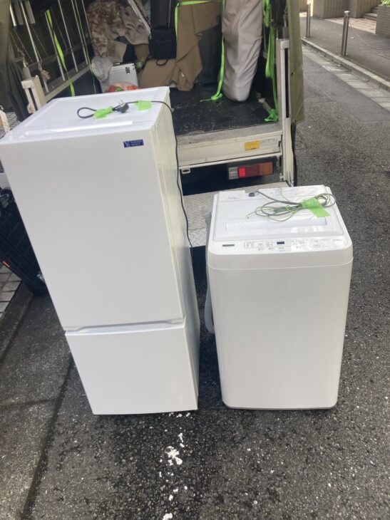 品川区にて2020年製のヤマダ冷蔵庫と洗濯機を出張査定致しました。