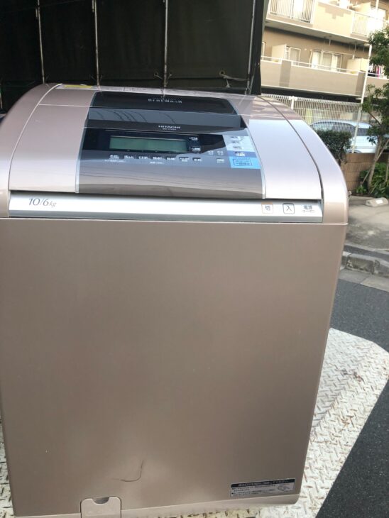 日立製の洗濯乾燥機ビートウォッシュBW-D10SV 2014年製を朝霞市にて