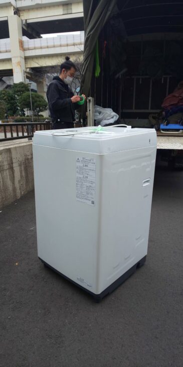 難ありの東芝全自動洗濯機AW-45M9 2021年製を江東区にて出張査定しました。
