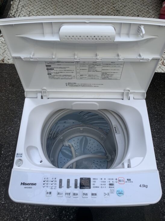 葛飾区にてHisense全自動洗濯機とAQUA2ドア冷蔵庫 ｜出張買取MAX