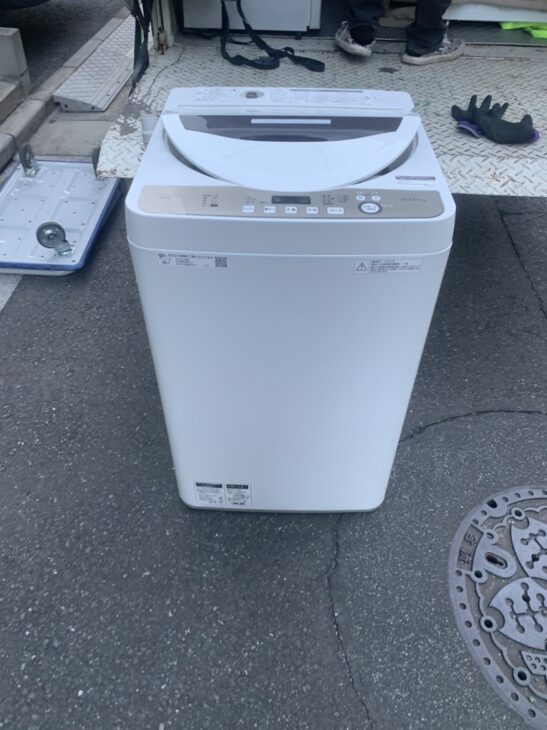 東京都江東区にてSHARP全自動洗濯機ES-GE6D-T 2020年製を無料引取致しました。
