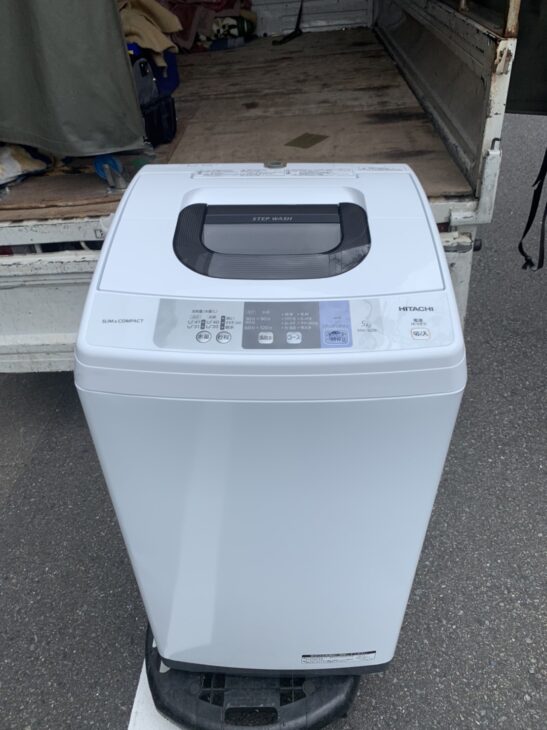 HITACHI NW-50B(W) 全自動電気洗濯機-