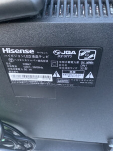 Hisense(ハイセンス)32型液晶テレビ 32BK1 2019年製