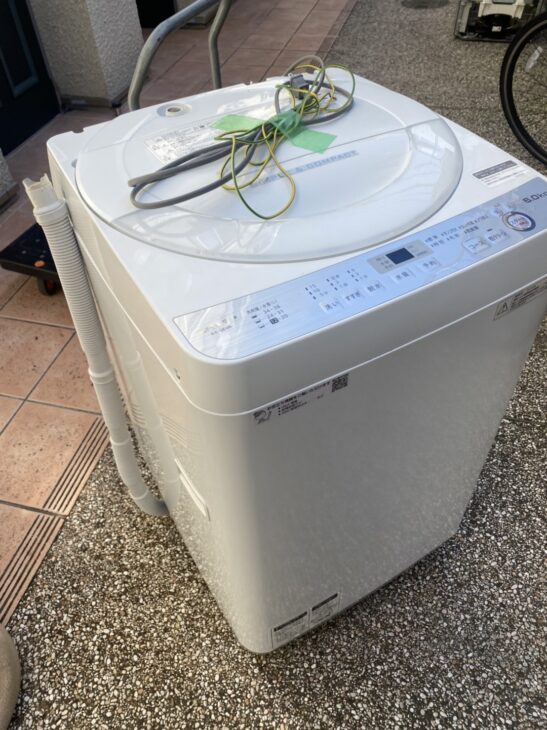 東京都西東京市】SHARP製 単身向けサイズ洗濯機 ES-GE6B-Wを 無料引取 
