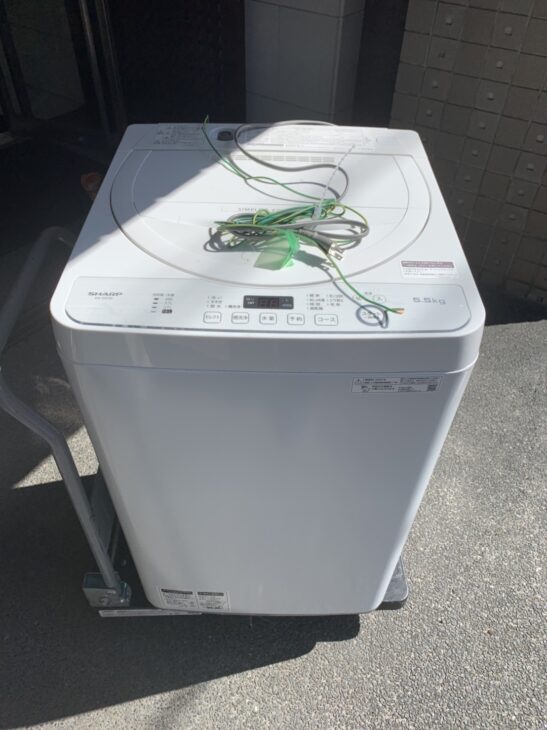 SHARP（シャープ）5.5㎏ 全自動電気洗濯機 ES-GE5D-W 2020年製