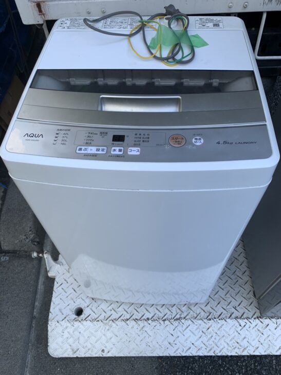 AQUA（アクア）4.5㎏ 全自動洗濯機 AQW-S45J 2021年製