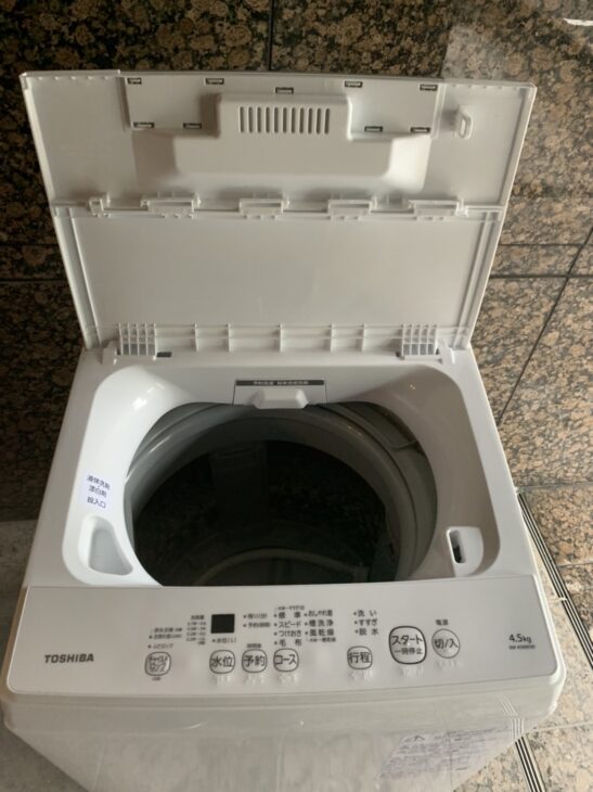 ★ジモティー割有★　4.5ｋ洗濯機　東芝　AW-45M9　2021年製　IKZ-410 全自動洗濯機 ピュアホワイト AW-45M9-W [洗濯4.5kg /簡易乾燥(送風機