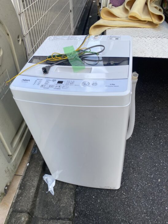 AQUA（アクア）4.5㎏ 全自動電気洗濯機 AQW-S4MBKを江戸川区にて無料