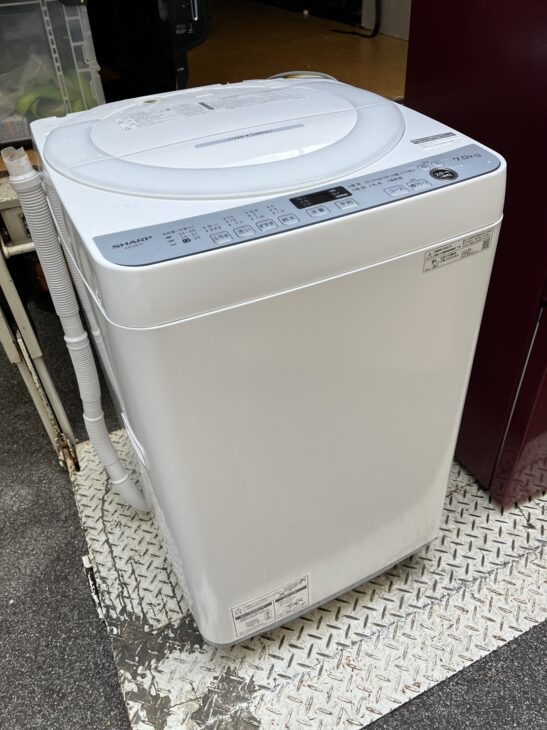 SHARP（シャープ）7.0㎏ 全自動電気洗濯機 ES-GE7F-W 2022年製