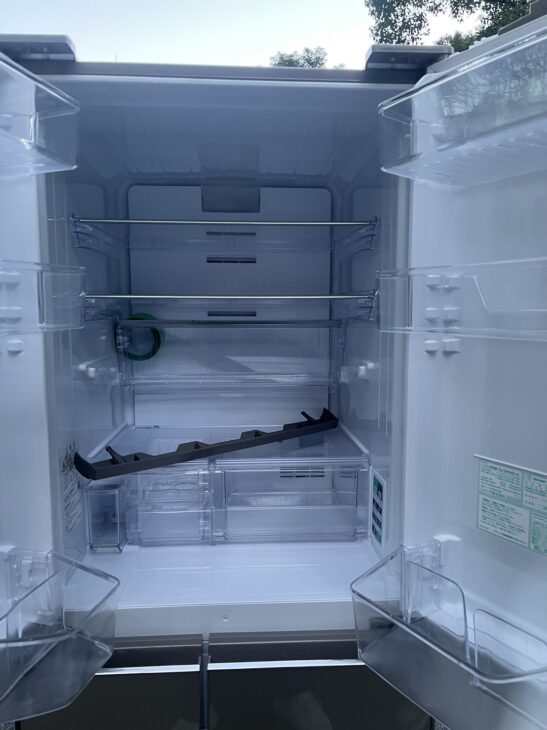 シャープ 6ドア冷蔵庫 SJ-GP46D-N 455L ガラストップ 18年製 配送無料