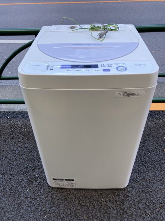 SHARP（シャープ）5.0㎏ 全自動電気洗濯機 ES-GE5A-V 2017年製