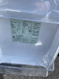 AQUA(アクア)126L 2ドア冷蔵庫 AQR-13H(S) 2019年製