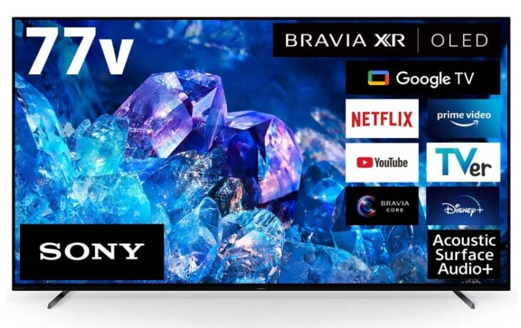 SONY BRAVIA ソニー 4K有機ELテレビ ブラビア XRJ-77A80K 77インチ