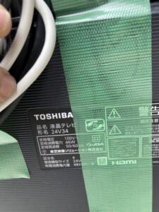 TOSHIBA(東芝)24型液晶テレビ 24V34 2022年製