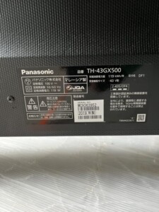 Panasonic(パナソニック)43型液晶テレビ TH-43GX500 2019年製