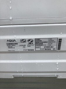 AQUA(アクア)6.0kg 全自動洗濯機 AQW-S60J 2020年製