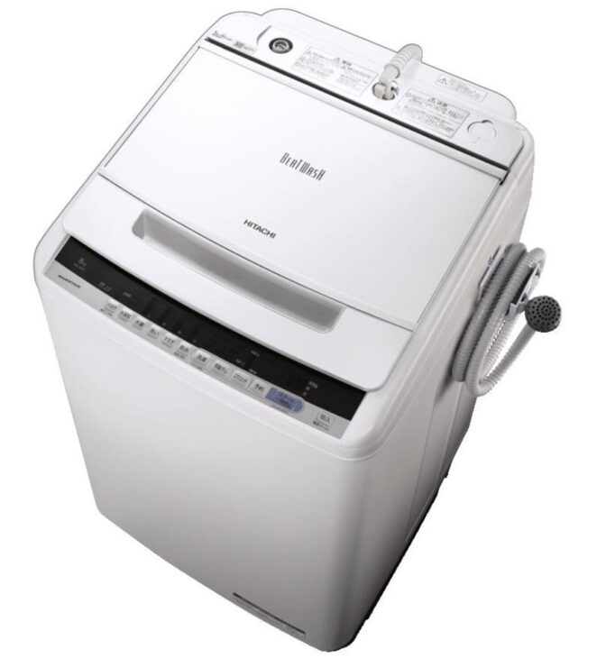 HITACHI 日立 全自動洗濯機 ビートウォッシュ 8kg BW-V80C(W)