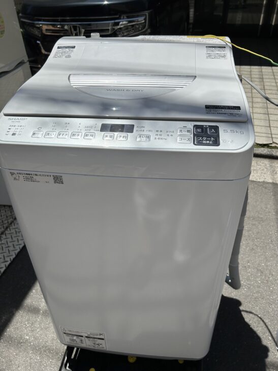 SHARP（シャープ）5.5㎏ 電気洗濯乾燥機 ES-TX5E-S 2021年製