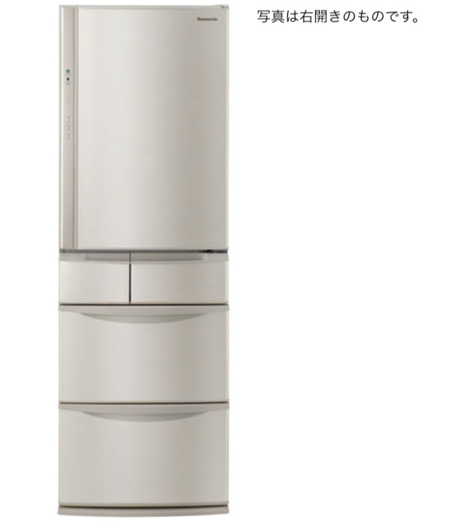パナソニック 冷凍冷蔵庫 426L エコナビ 5ドア NR-E430V-N - 冷蔵庫