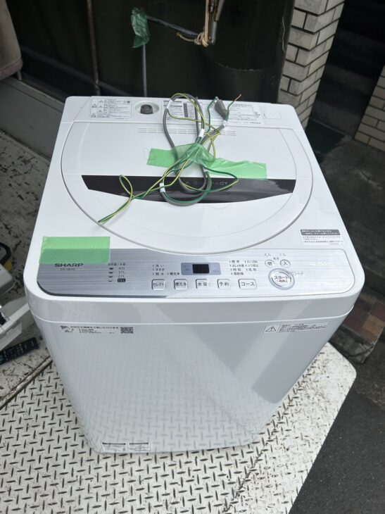 SHARP（シャープ）4.5㎏ 全自動洗濯機 ES-GE4C-T 2019年製