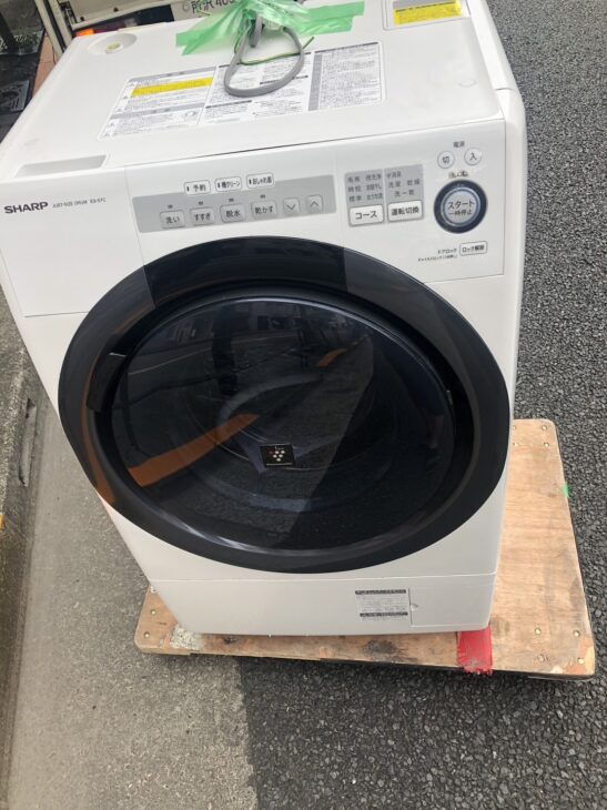 汚れや小傷有のシャープ ドラム洗濯機 ES-S7C-WR【出張買取】市原市