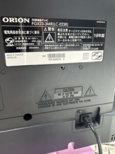 ORION(オリオン)23型液晶テレビ FGX23-3MR 2016年製