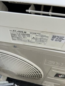SHARP(シャープ)2.2kW ルームエアコン AY-J22S-W 2019年製