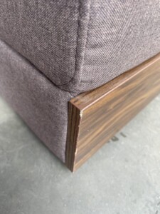 収納付きカウチソファ ブラウン