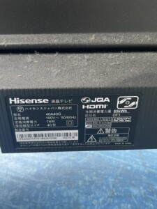 Hisense(ハイセンス) 40型 液晶テレビ 40A40G 2022年製