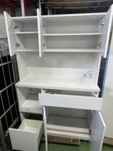 土井インテリヤ 食器棚 ホワイト 120センチ幅