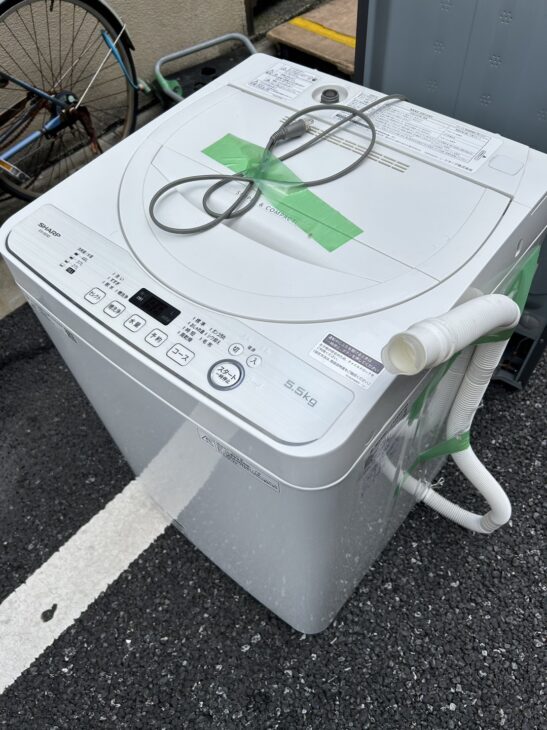 【2020年製】SHARP 洗濯機　ES-GE5D シャープ製 洗濯機 ES-GE5D-W 2020年製【買取】世田谷区等々力へ