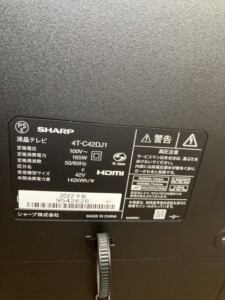SHARP(シャープ)42型液晶テレビ 4T-C42DJ1 2022年製