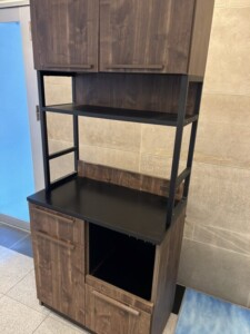 ノーブランド キッチンボード ダークブラウン 木目調