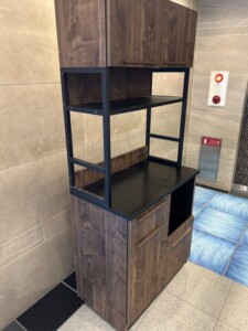 ノーブランド キッチンボード ダークブラウン 木目調