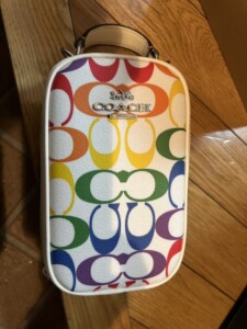 COACH(コーチ)スマホショルダーバッグエヴァ フォーン クロスボディ・レインボー シグネチャー