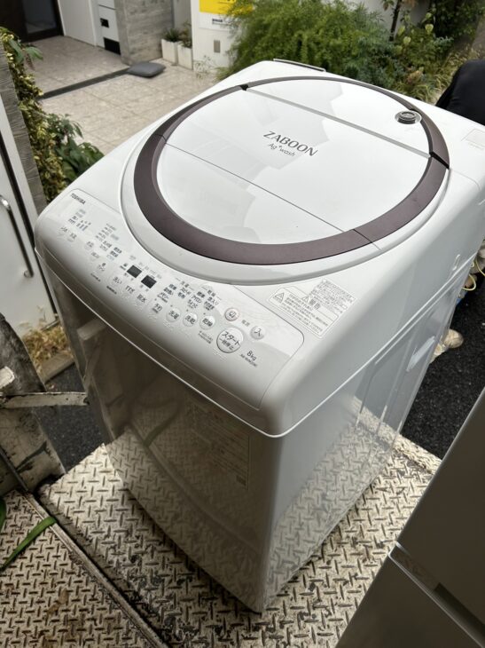 東芝の乾燥機能付き洗濯機（AW-8VM2）を港区南麻布にて【高価買取】の