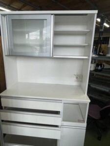 NITORI(ニトリ)キッチンボード 食器棚 レジューム 120-2AG-S-WH