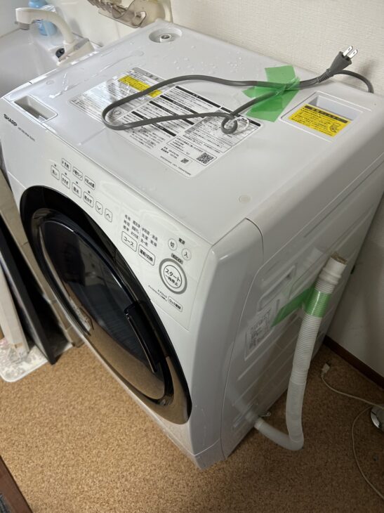 美品査定】シャープ ドラム洗濯機 ES-S7G-WL 港区南麻布への出張