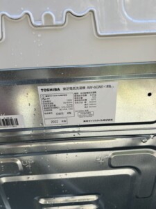 TOSHIBA(東芝)6.0キロ 全自動洗濯機 AW-6GM1 2022年製