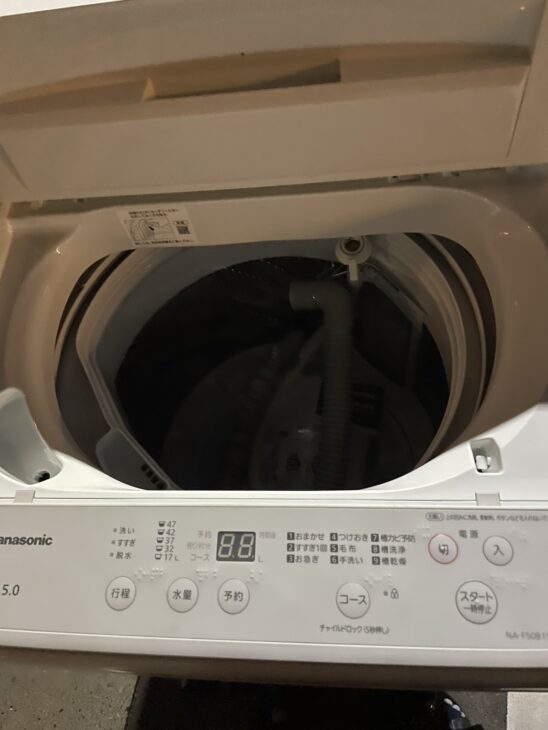 単身向け5キロ 洗濯機 NA-F50B15（パナソニック）を港区六本木で拝見