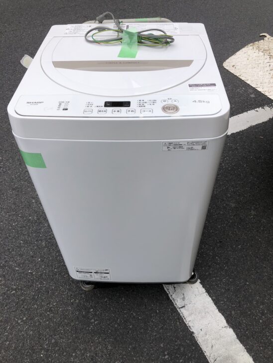 SHARP（シャープ）4.5キロ 全自動洗濯機 ES-GE4E-C 2021年製