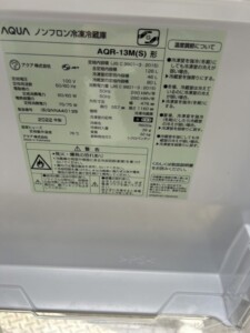 AQUA(アクア)126L 2ドア冷蔵庫 AQR-13M(S)2022年製