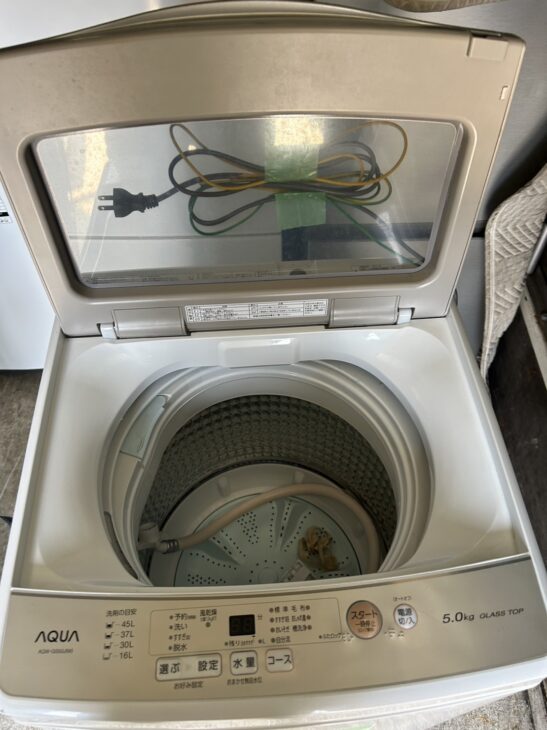 アクア洗濯機（AQW-GS50J）ツインバード冷蔵庫（HR-F911）豊島区にて
