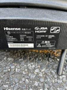 Hisense(ハイセンス)32型液晶テレビ 32A30G 2022年製