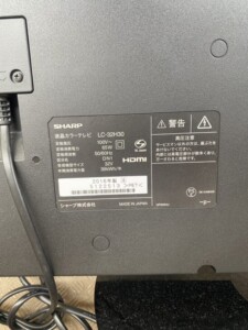 SHARP(シャープ)32型液晶テレビ LC-32H30 2016年製