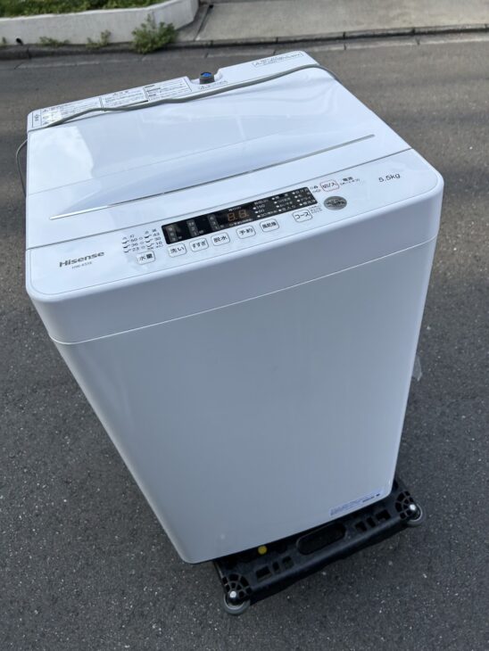 ＊東京都付近取引限定＊Hisense 洗濯機5.5kg 2024年HW-K55E ハイセンス 洗濯機 縦型 全自動洗濯機 洗濯5.5kg 最短10分洗濯 HW-K55E