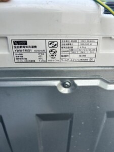 YAMADA(ヤマダ)4.5キロ 全自動洗濯機 YWM-T45G1 2019年製
