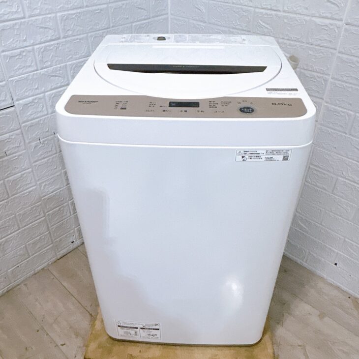 SHARP（シャープ）6.0キロ 全自動洗濯機 ES-GE6F-T 2022年製